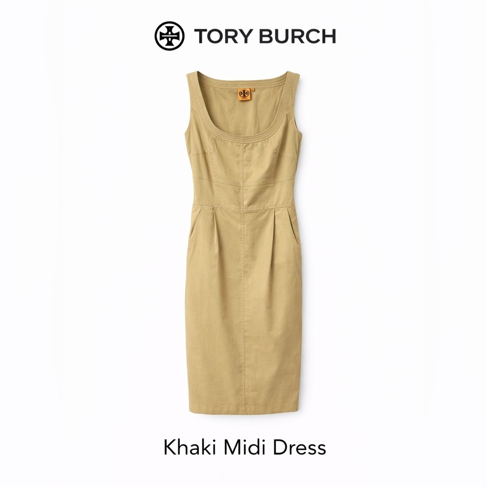 Tory Burch Khaki Sheath Dress